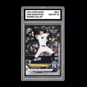Graded 10 Cam Schlittler 817 2025 MLB Topps Now 12-K Post RC Rookie Card image 1