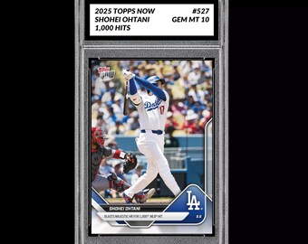 Graded 10 Shohei Ohtani - 2025 TOPPS NOW 527 1,000 Hits LA Dodgers