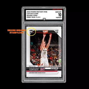 Graded 10 Caitlin Clark 186 Rc Rookie Card 2024 Panini Instant Indiana Fever
