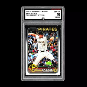 paul skenes graded rookie card 2024 Topps Update #US288 RC PSA 10 Gem Mint – Vintage and Antique Gifts this striking card also showcases the Pittsburgh Pirates star across the front to make it the ultimate collectors item. Graded Baseball Card Graded 2024