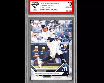 グレード10 アーロン・ジャッジ 18 2025 MLB Topps NOW 3HR ゲーム