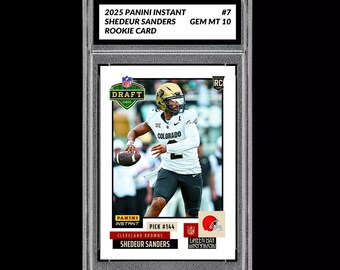 Classificato 10 Shedeur Sanders 7 RC Rookie 2025 Panini Instant NFL Cleveland Browns