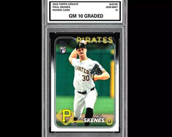 10 Paul Skenes Rookie Card 2024 Mlb Topps Update 100 Pirates-kaart