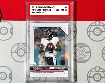 Tarjeta de novato de 4 RC de Michael Penix Jr., grado 10, 2024, Panini Instant Falcons