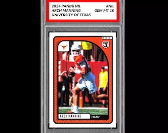 Graded 10 Arch Manning Nil Rc Rookie Karte 2024 Panini Universität Texas