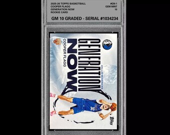 Graded 10 Cooper Flagg Gn-1 Rookie Rc 2025-26 Topps Basketball -