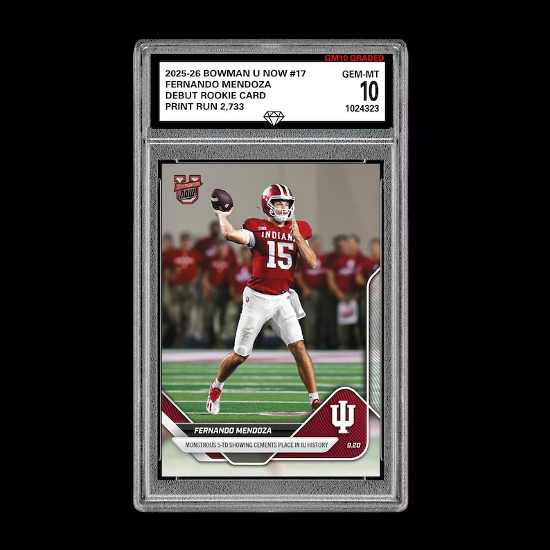 Karta debiutanta Fernando Mendozy RC z oceną 10 2025-26 Bowman U Topps teraz 17 zdjęcie 1