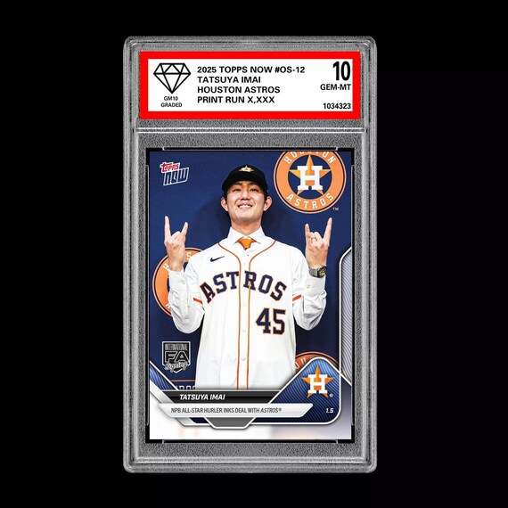グレード10 今井達也 2025 MLB Topps Now Os-12 ヒューストン 