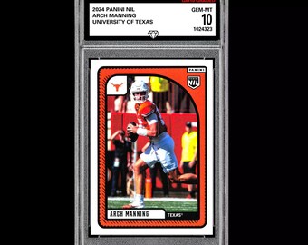 Graded 10 Arch Manning Nil Rc Rookie Karte 2024 Panini Universität Texas