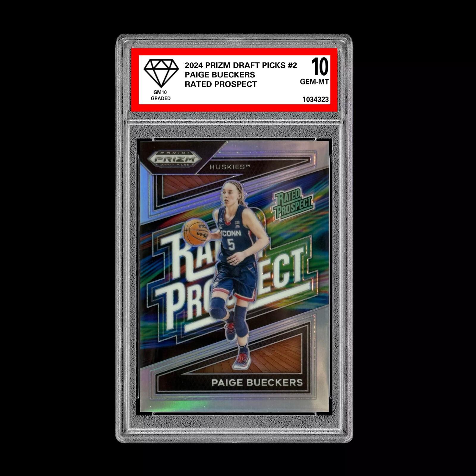 Graded 10 Paige Bueckers 2 RC 2024 Panini Prizm Draft Picks Rated 