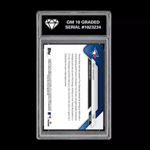 Tarjeta de novato debutante de Trey Yesavage en la MLB, calificada con 10 (2025 MLB Topps Now 716) imagen 2