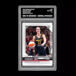 Graded 10 Caitlin Clark 198 Rookie Rc Card 2024 Panini Instant Indiana Fever