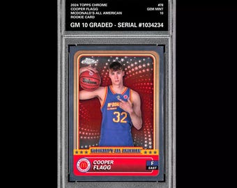 Noté 10 2024 COOPER FLAGG Topps Chrome RC Rookie McDonald's All American 78