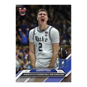 Graded 10 Cooper Flagg 2024-25 Bowman U Now Card 44 Duke Rc Rookie image 3