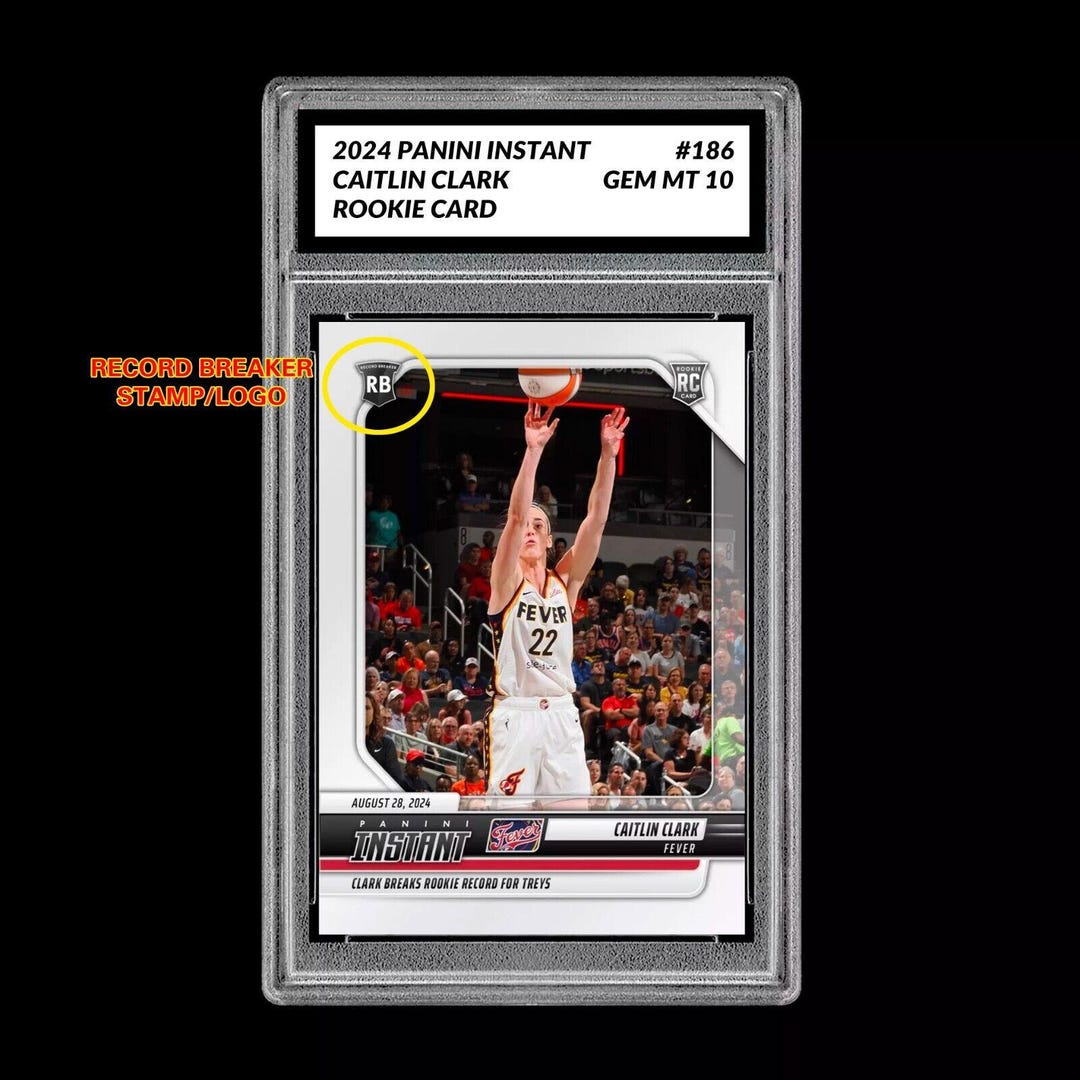 Graded 10 Caitlin Clark 186 Rc Rookie Card 2024 Panini Instant