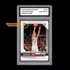 Graded 10 Caitlin Clark 186 Rc Rookie Card 2024 Panini Instant Indiana Fever