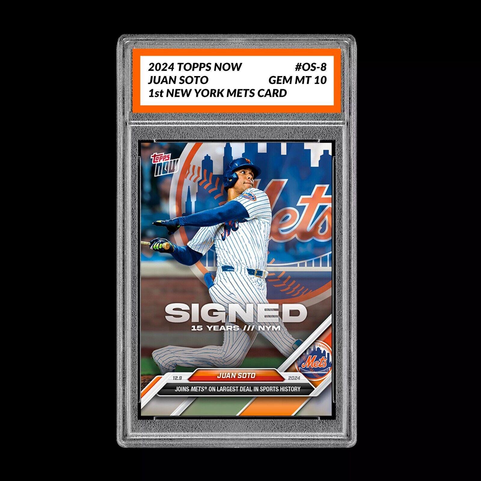 Graded 10 Juan Soto Color Match Os-8 2024 Mlb Topps Now New York