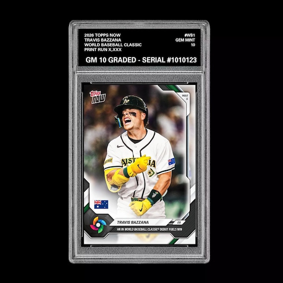 Graded 10 Travis Bazzana 2026 Topps NOW WB4 World Baseball Classic