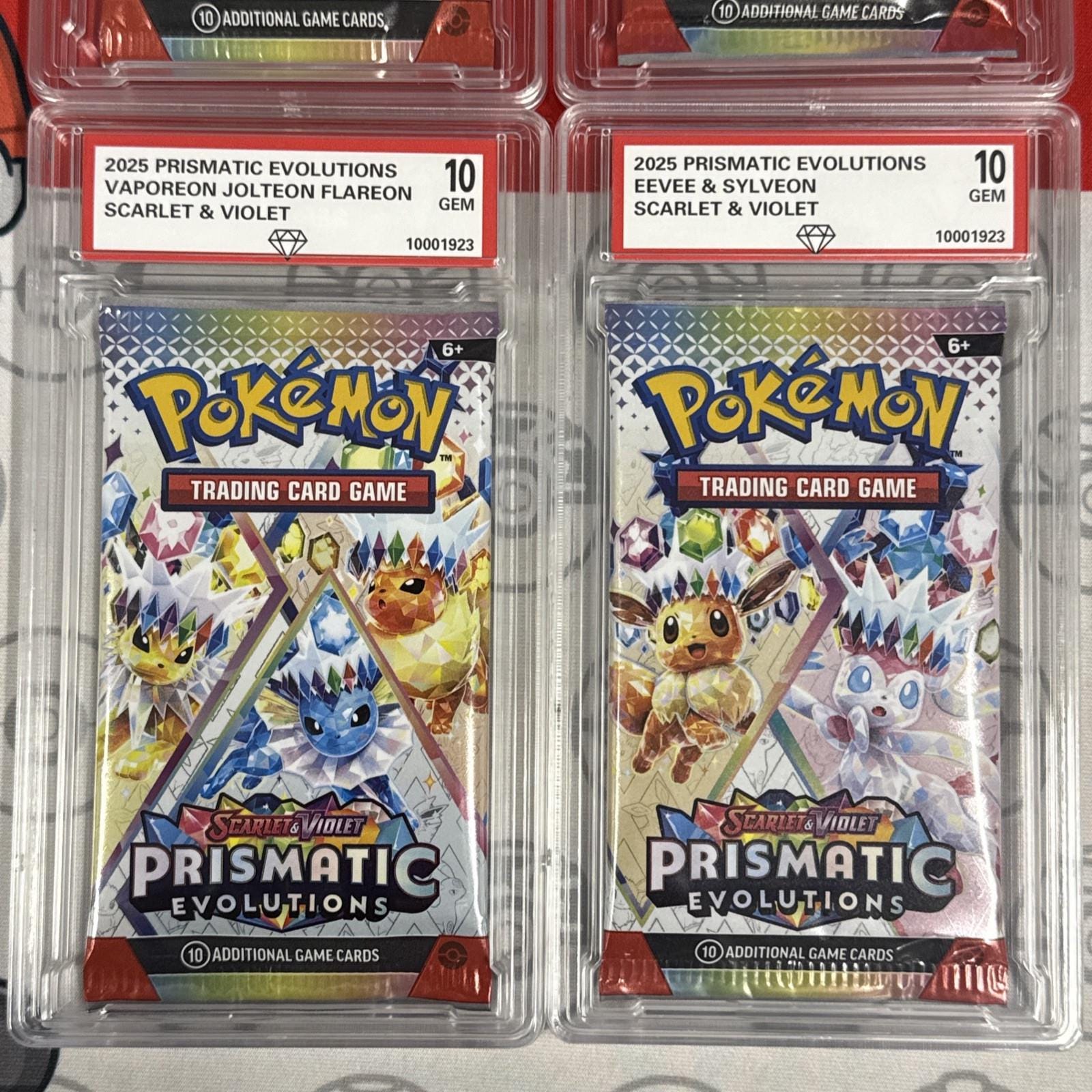 Graded 10 Full Art Set of Four 2025 Prismatic Evolutions Sealed Booster Packs - Etsy Graded 10 Full Art Set of Four 2025 Prismatic Evolutions Sealed Booster Packs - Etsy