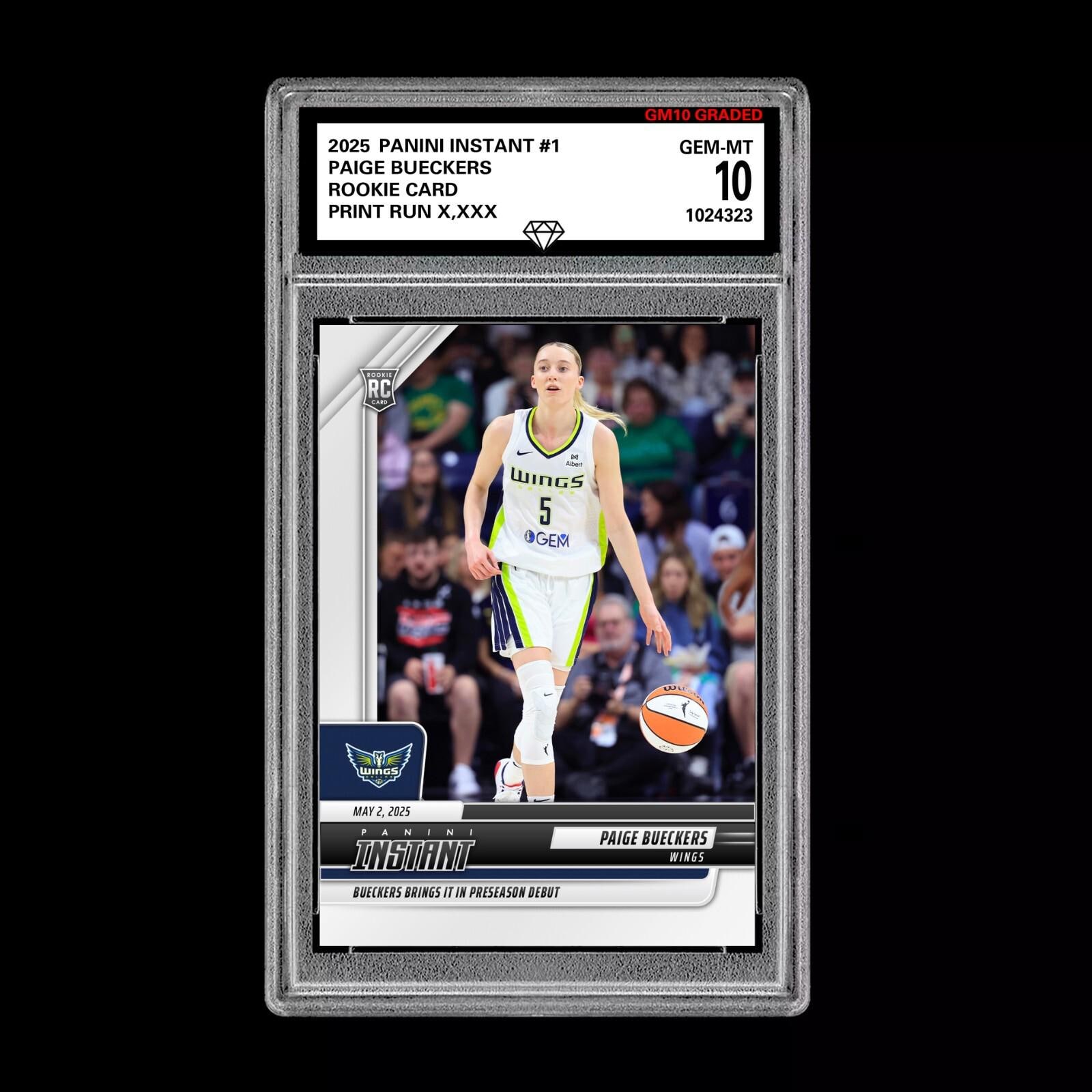 Sports Collectible Card Paige Bueckers 2025 Panini Instant Rookie