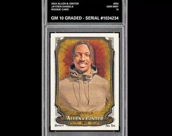 2024 Allen & Ginter Jayden Daniels Rookie Graded 10 Gem Mint RC Commanders