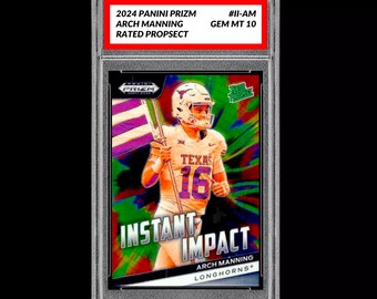 Graded 10 Arch Manning 2024 Panini Prizm Draft Picks II-AM Einschulungskarte