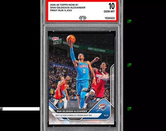 Graded 10 Shai Gilgeous-Alexander 1 2025-26 TOPPS NOW Basketball