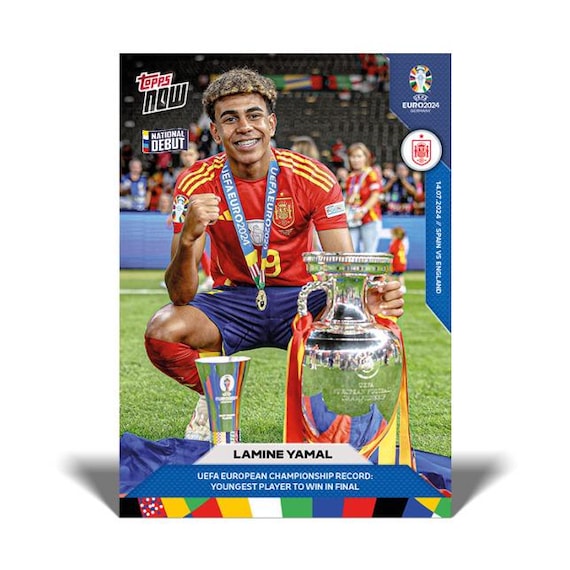 グレード10 ラミン ヤマル 66 2024 Topps Now ユーロサッカー RC 