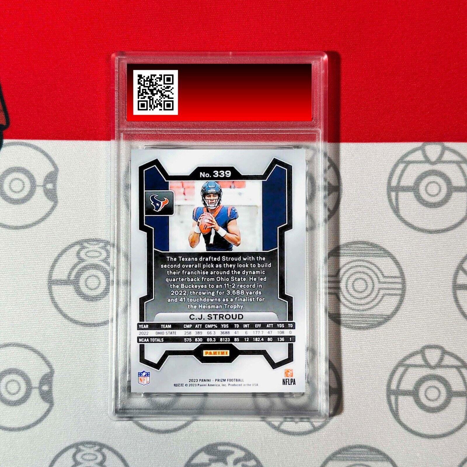 グレード10 CJ Stroud 2023 Panini Prizm Rookie RCカード 339 Gem