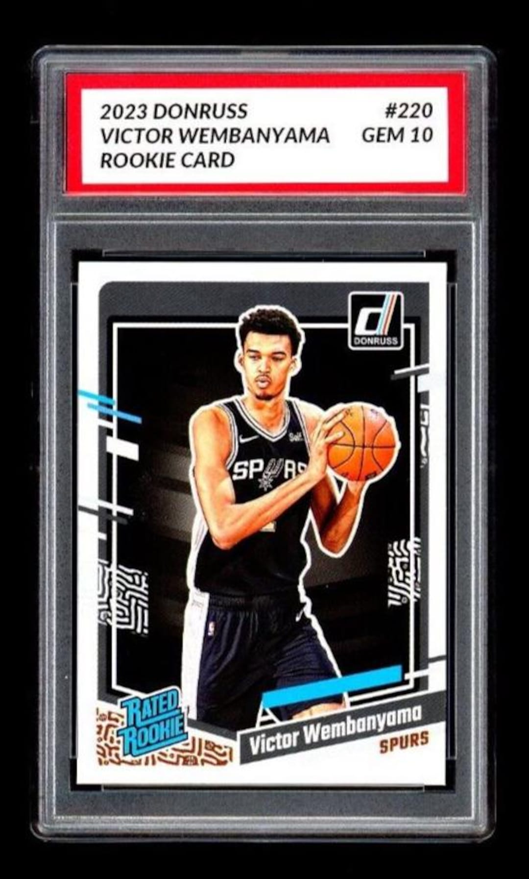 GRADED 10 GEM MT Victor Wembanyama 2023-24 Donruss 220 Rated
