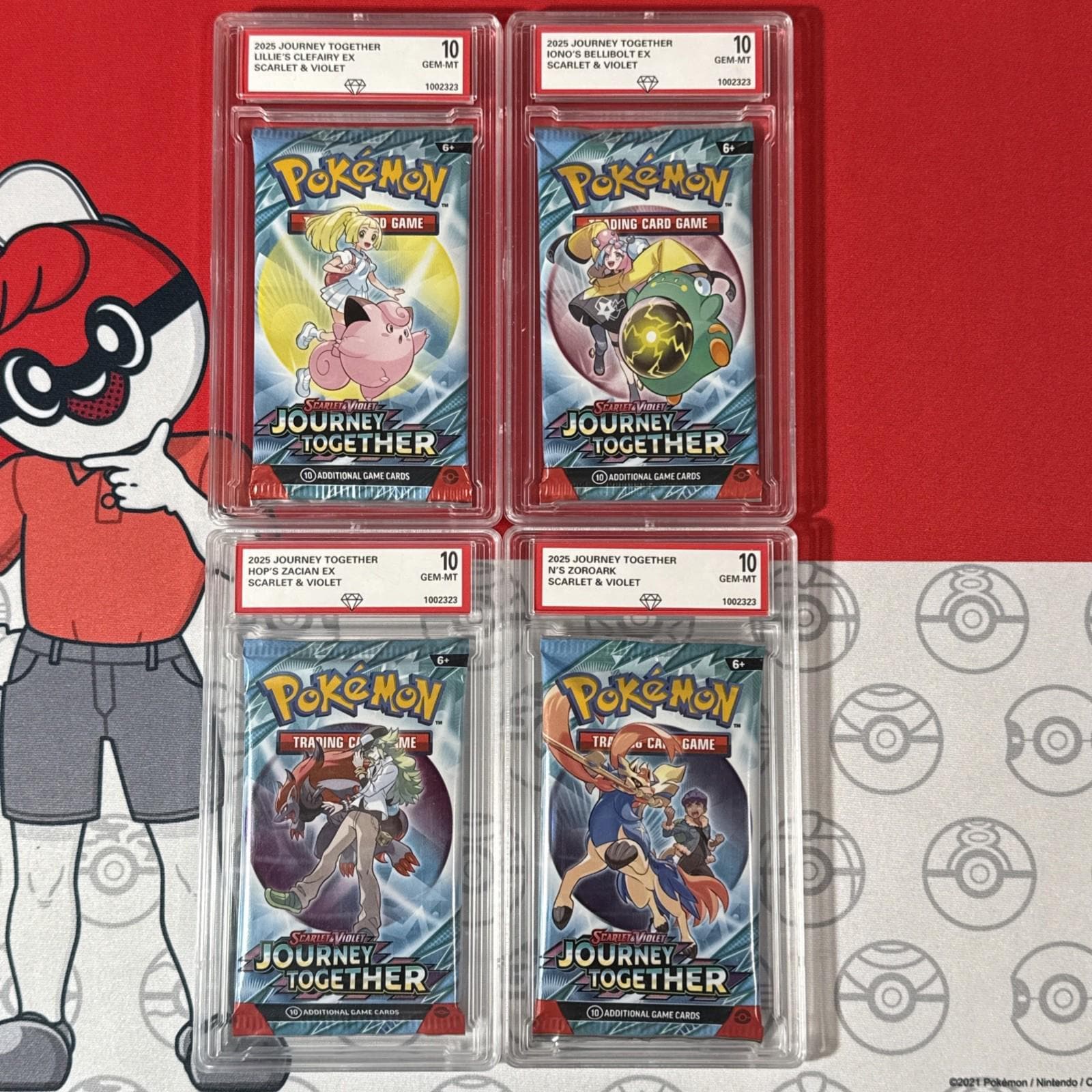 Graded 10 Full Art Set 2025 Journey Together Sealed Booster Pack