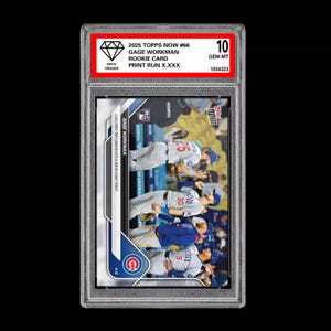 Carta da principiante RC Workman calibro 10 classificata 2025 Topps NOW 66 Chicago Cubs
