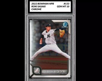 2022 Bowman Chrome Npb Roki Sasaki Dodgers Rookie 1St Bowman Gm 10 Graded Qty
