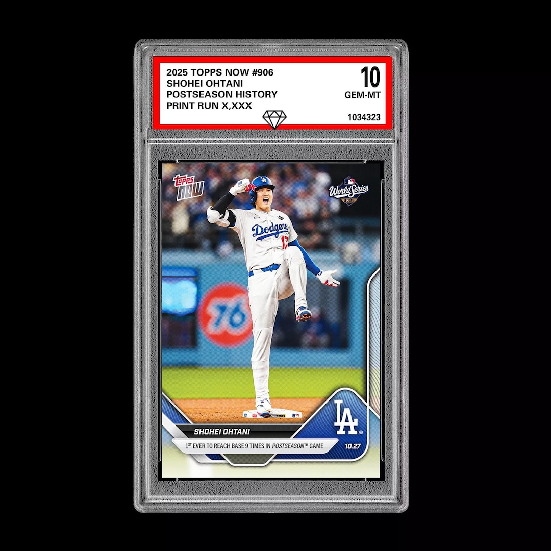 Graded 10 Shohei Ohtani History 9 Times On Base 2025 MLB Topps NOW 906 graded-10-shohei-ohtani-history-9-times-on-base-2025-mlb-topps-now-906