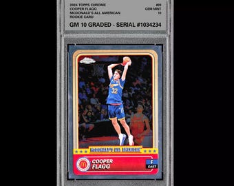 Noté 10 2024 COOPER FLAGG Topps Chrome RC Rookie McDonald's All American 28