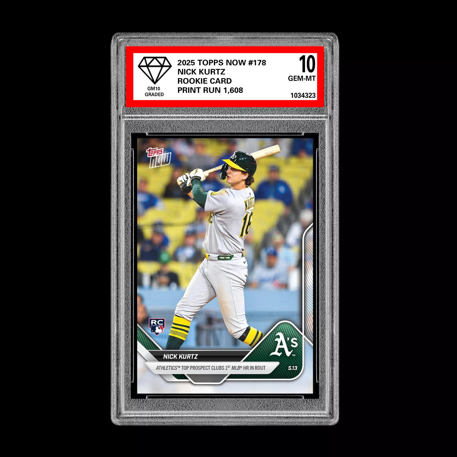グレード10 ニック・カーツ - 2025 TOPPS NOW 178 RC ルーキー 