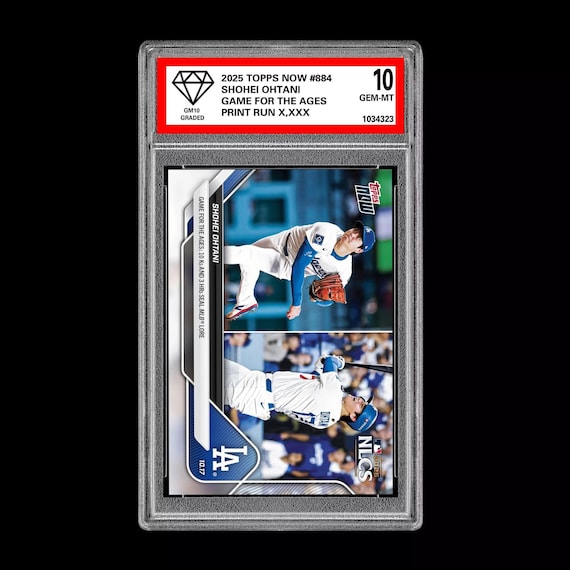 Graded 10 2025 Topps Now Shohei Ohtani 3 HR Game for the Ages 10