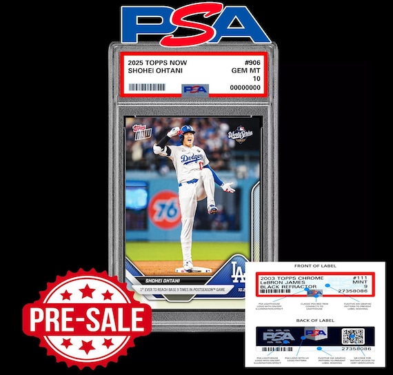 PSA 10 Shohei Ohtani 2025 Topps NOW World Series HISTORY Card 906