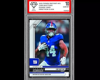 Gm10 Graded 10 Cam Skattebo Rc Rookie Sp 2025 Panini Instant Nfl 70
