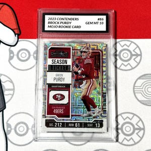 Benotet mit 10 Brock Purdy 86 MOJO 2023 Contenders Season Ticket 49ers Fernmodellen Rookie