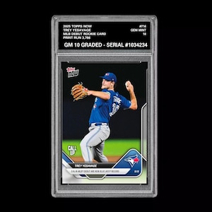 Graded 10 Trey Yesavage Mlb Debut Rookie Rc Card 2025 Mlb Topps Now 716 image 1