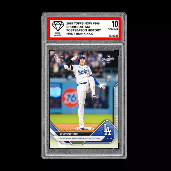 Graded 10 Shohei Ohtani History 9 Times on Base 2025 MLB Topps NOW 906 Card - Etsy Israel Graded 10 Shohei Ohtani History 9 Times on Base 2025 MLB Topps NOW 906 Card - Etsy Israel