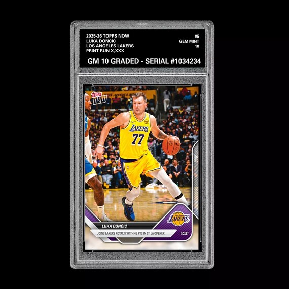 グレード10 ルカ・ドンチッチ 5 2025-26 Topps Now バスケットボール