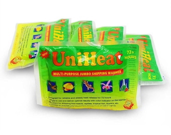 10 Pack (72+ Hours) Uniheat Heat Pack Shipping Warmer - Uniheat