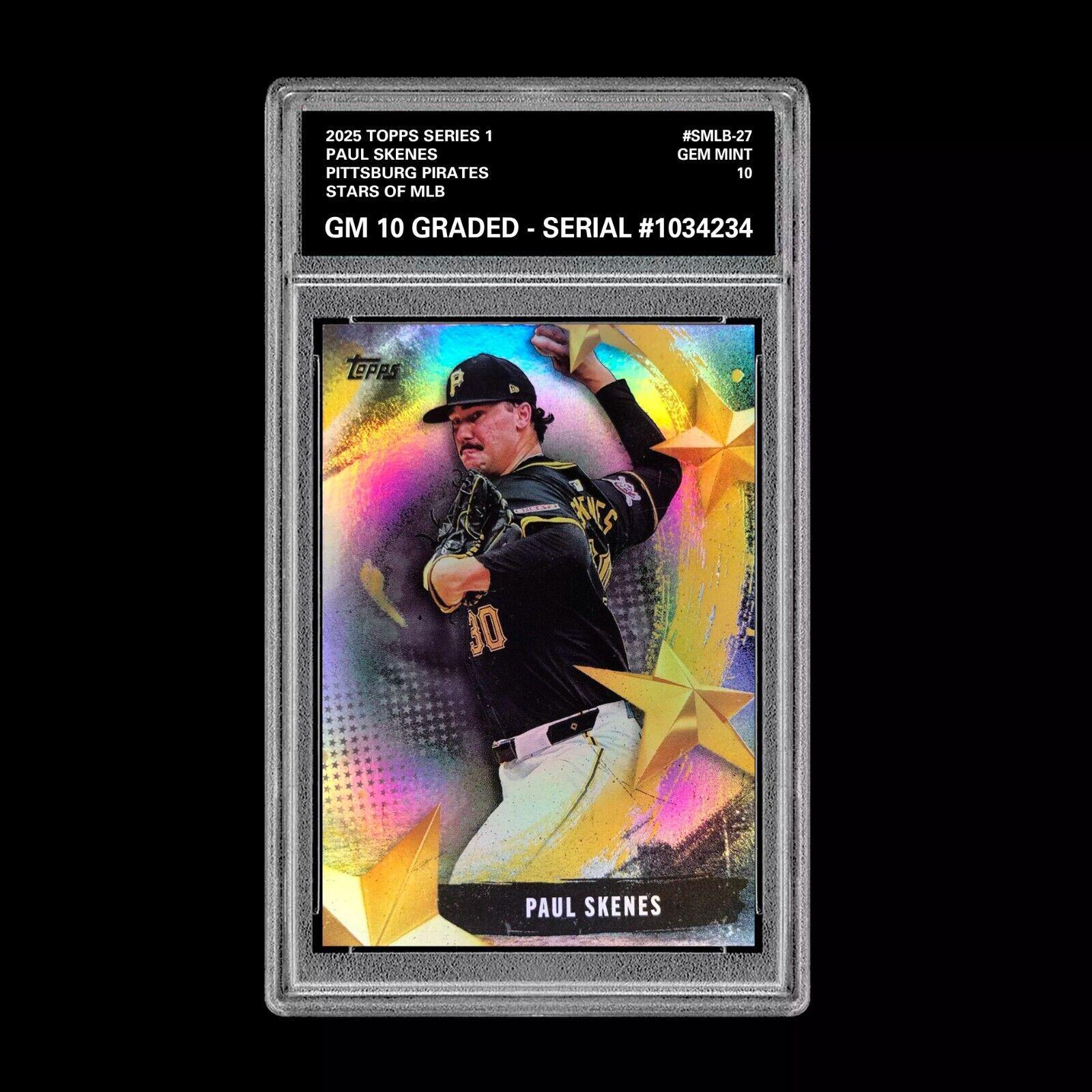 Graded 10 Paul Skenes 2025 Topps Series 1 Stars of MLB Insert 