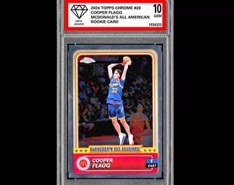 Noté 10 2024 COOPER FLAGG Topps Chrome RC Rookie McDonald's All American 28
