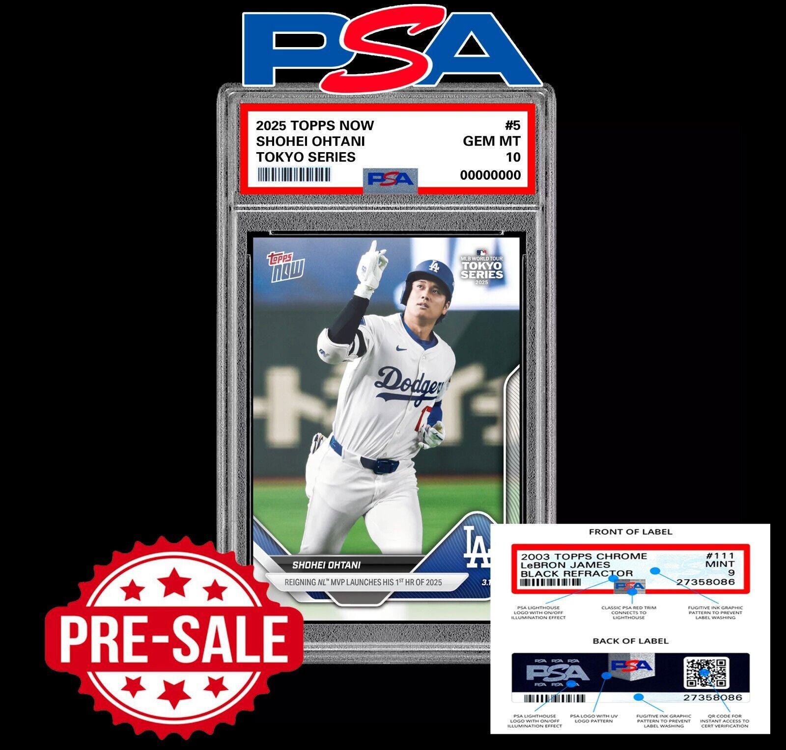 PSA 10 Shohei Ohtani Tokyo Series MLB Japan 2025 Topps NOW