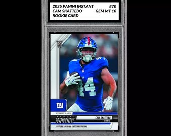 Gm10 Graded 10 Cam Skattebo Rc Rookie Sp 2025 Panini Instant Nfl 70