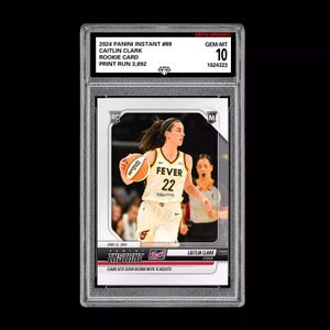 Graded 10 Caitlin Clark 89 RC Rookie Card 2024 Panini Instant Indiana Fever