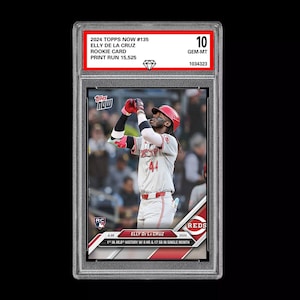 Oceniono 10 Elly De La Cruz 135 2024 Topps Now RC Karta nowicjusza HISTORIA MLB